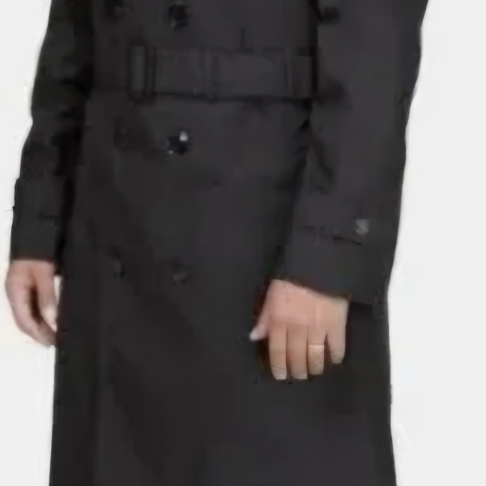 Mans Military Army American Apparel DPSC Black Trench Coat All Weather 44R